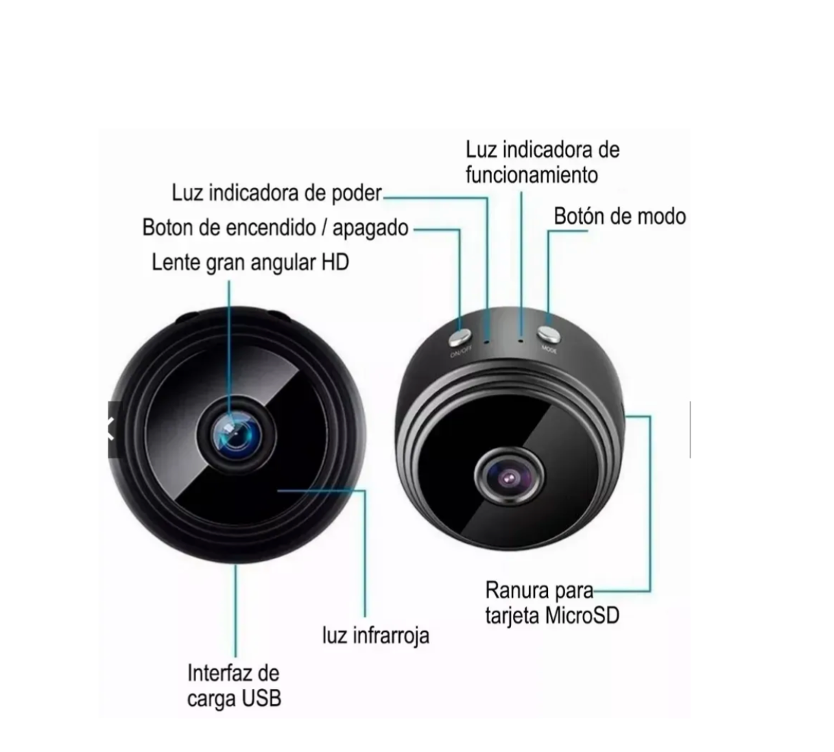 MINI CÁMARA ESPIA VIGILANCIA Ip A9 WIFI