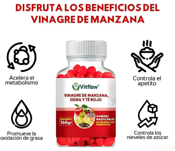 Gomitas Originales de vinagre de manzana para el bienestar de la salud