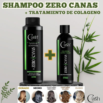 SHAMPOO ZERO CANAS + TRATAMIENTO CON COLÁGENO