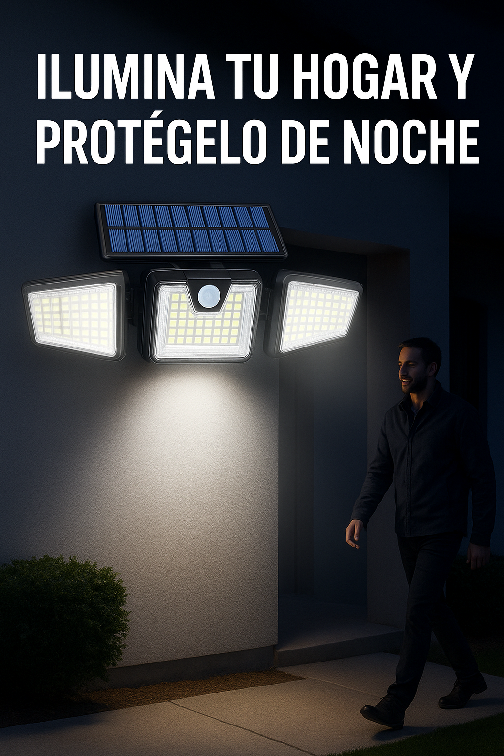 REFLECTOR CON PANEL SOLAR X 3