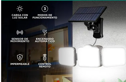 REFLECTOR CON PANEL SOLAR X 3