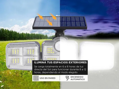 REFLECTOR CON PANEL SOLAR X 3
