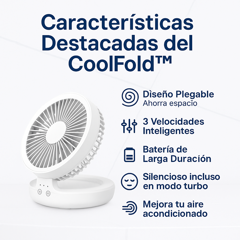 Ventilador Portátil Plegable de Alta Potencia | CoolFold™